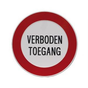 GA112 verboden toegang 18cm rond