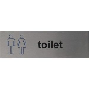 RP03 aluminium RVS look Pictogram TOILET