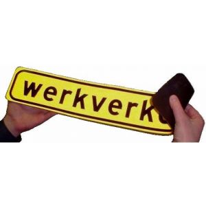 GA138 Werkverkeer reflecterende magneetfolie 40x11cm