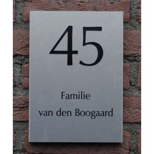 Gebogen aluminium naambord ALUGB-010 12x15cm