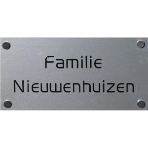 Aluminium naamborden BG-26 30x15cm