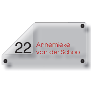Acrylaat naamborden GM-011 24x12cm