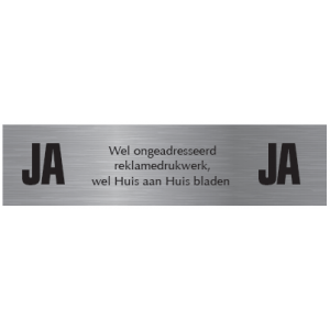 OR-7 kunststof ongewenste reclame 12x3cm
