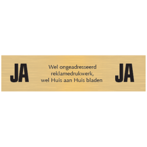 OR-14 kunststof goud JA-JA 10x2,5cm