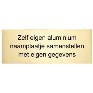 Zelf eigen gegevens invullen messing